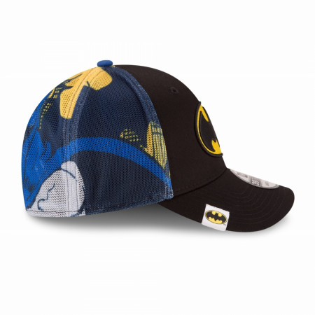 Batman Symbol with Character Wrap New Era 39Thirty Fitted Hat